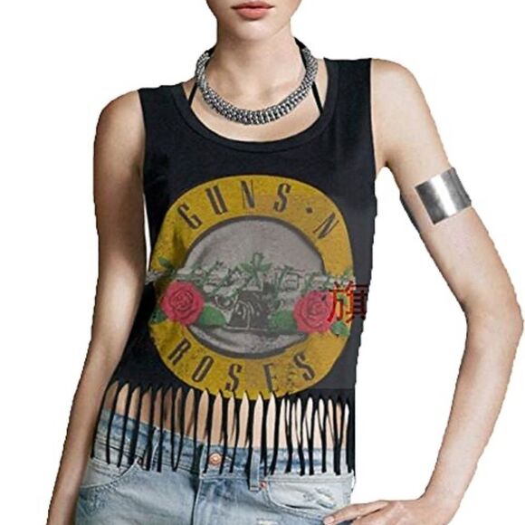 Guns N Roses fringe trim tank - Picture 1 of 7